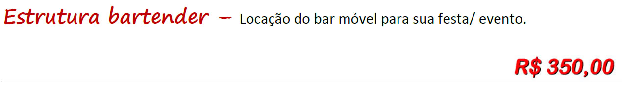 Estrutura bartender