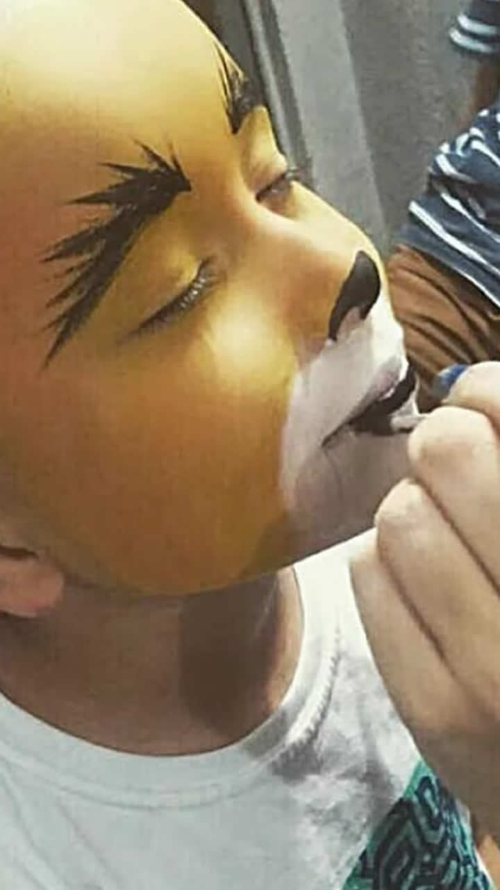 foto pintura facial ursinho