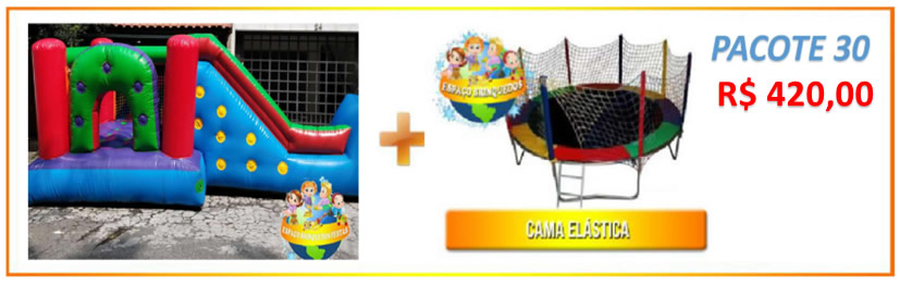 Pacote 30 - Castelo + Cama Elastica = R$420,00