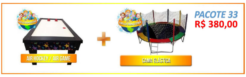 Pacote 33 - Air Hockey / Air Game + Cama Elastica = R$380,00